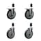 Service Caster 6'' Thermoplastic Rubber Swivel 1-1/2'' Expanding Stem Caster Set 2 Total Lock Brakes, 4PK SCC-EXTTL20S614-TPRB-2-S-2-112 - alternate 1